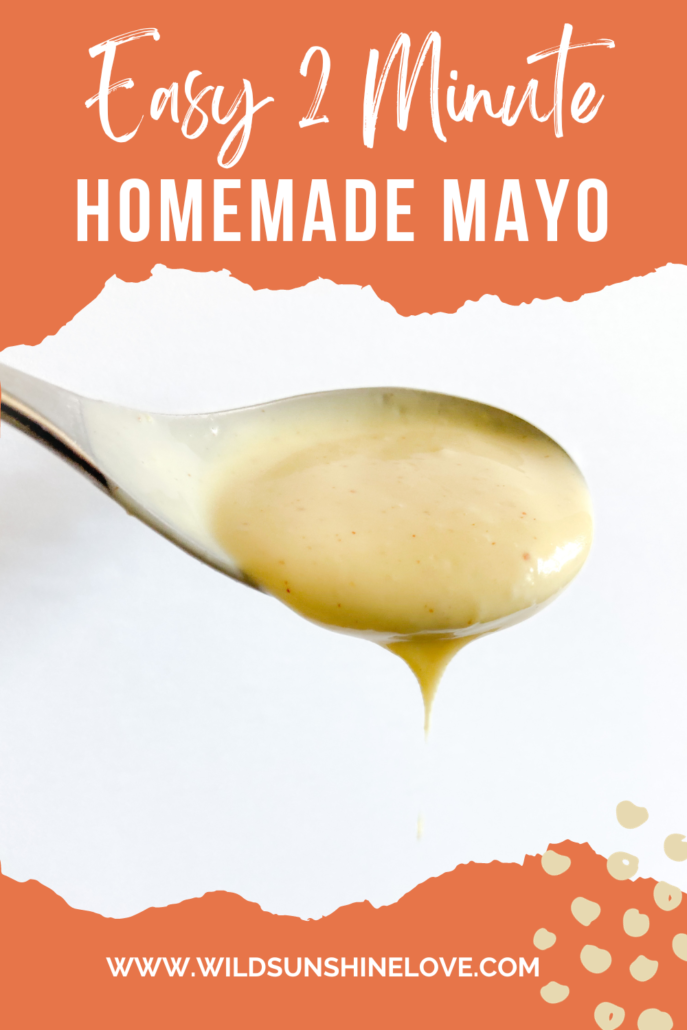 Easy and quick 2 minute homemade mayonnaise