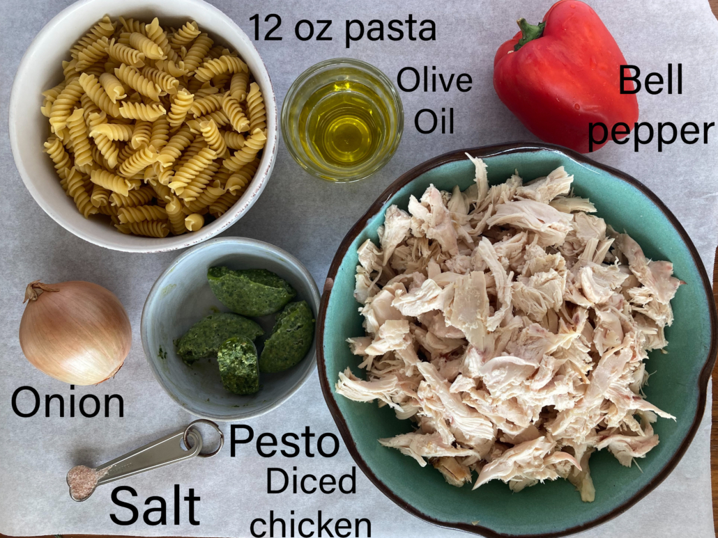 Chicken pesto pasta salad ingredients